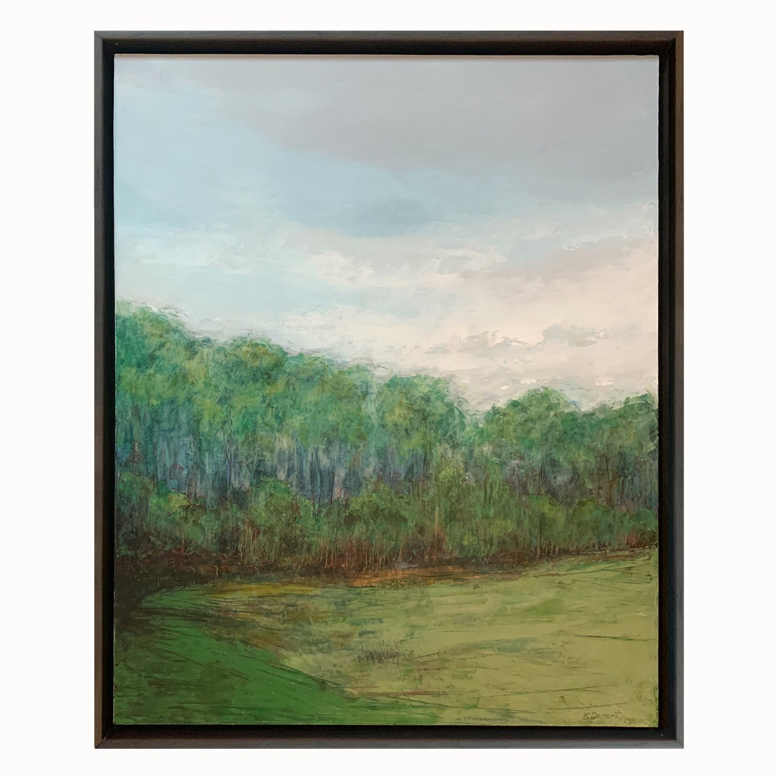 Elizabeth Davant oil and cold wax paintings inspired by nature, at Lark & Key art gallery, Charlotte NC. Online shopping and locally by appointment.