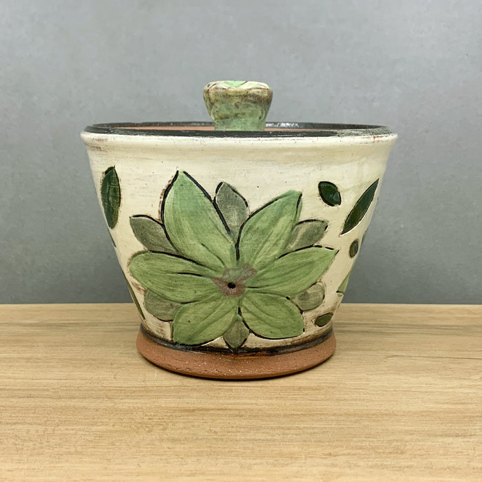 Green Flower Jar