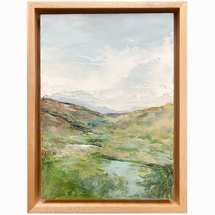 Memory of TN, small landscape, mountain view painting by Elizabeth Davant. 