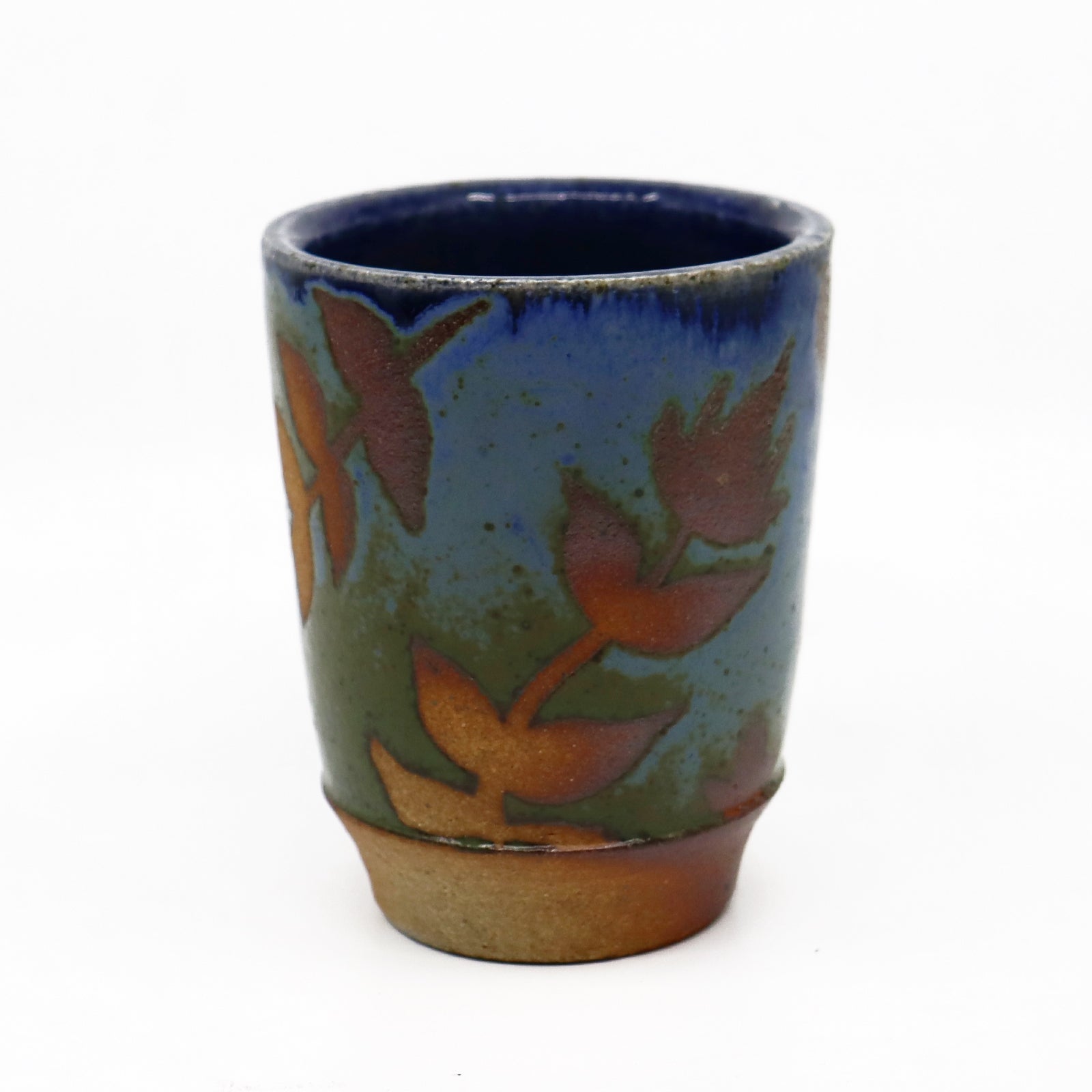 Yunomi (teacup) with botanical pattern