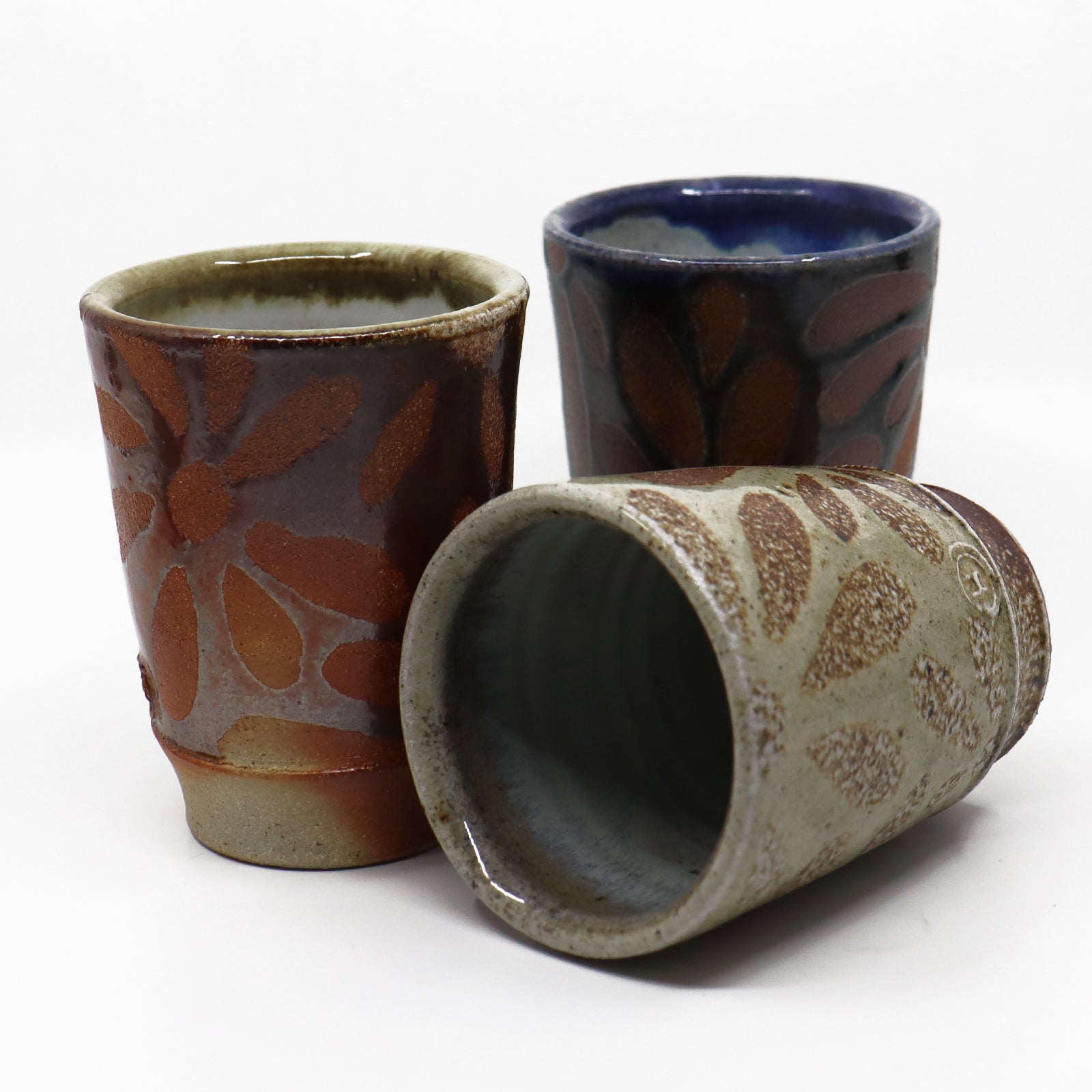 Yunomi grouping (teacup), flower patterns