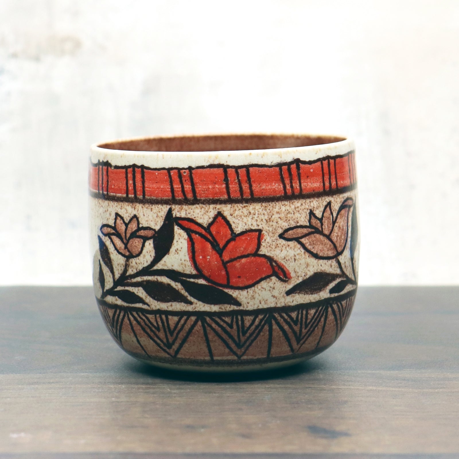 Banded Floral Cup