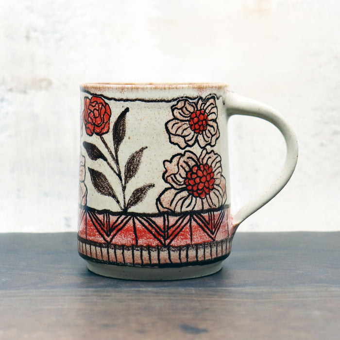 Floral Mug with Border