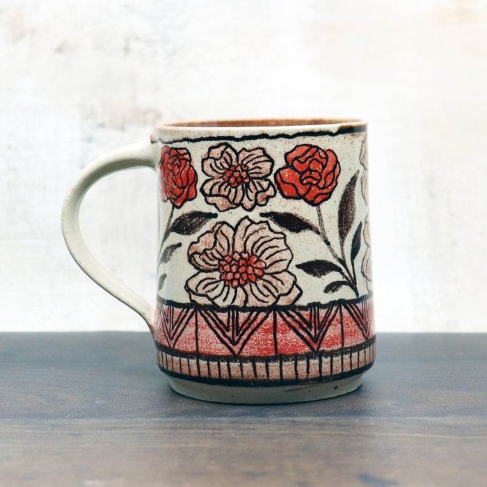 Floral Mug with Border