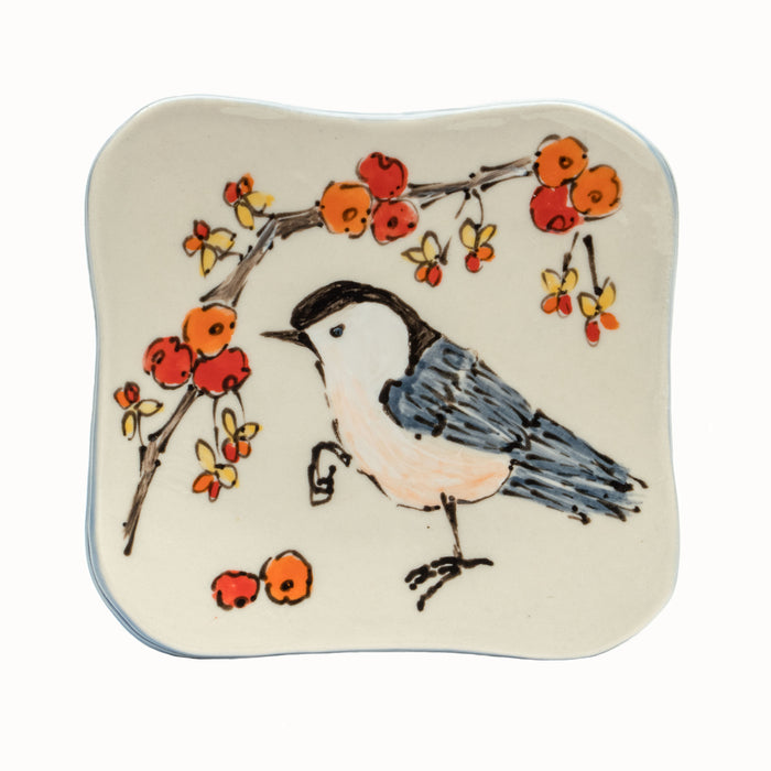 Nuthatch Square Dish